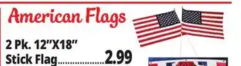 Ocean State Job Lot 2-Pack American Flag 12 x 18 offer