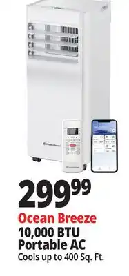 Ocean State Job Lot Ocean Breeze 10,000 BTU Portable AC offer