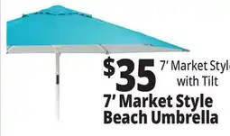 Ocean State Job Lot 7' Market Style Tilting Beach Umbrella offer