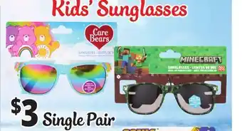 Ocean State Job Lot Kids' Sunglasses offer