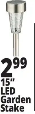 Ocean State Job Lot Outdoor Living Accents Solar LED Garden Stake 15 offer