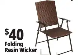 Ocean State Job Lot Resin Wicker Folding Chair offer
