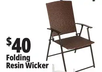 Ocean State Job Lot Resin Wicker Folding Chair offer