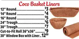 Ocean State Job Lot Cut-to-Size Coco Fiber Basket Liner 36 offer