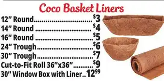 Ocean State Job Lot Cut-to-Size Coco Fiber Basket Liner 36 offer