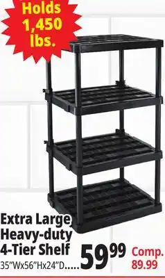 Ocean State Job Lot Maxit 5-Tier Heavy-Duty Plastic Shelving Unit offer