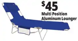 Ocean State Job Lot Multi Position Aluminum Lounger offer
