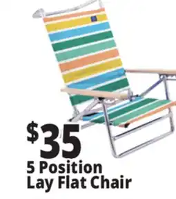 Ocean State Job Lot 5-Position Copa Lay Flat Aluminum Beach Chair offer