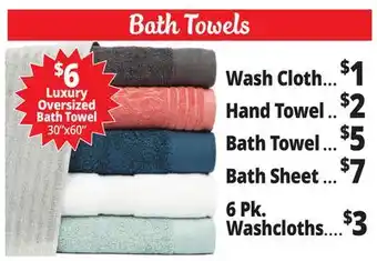 Ocean State Job Lot Bath Towels offer