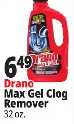 Ocean State Job Lot Drano Pro Strength Max Gel Clog Remover 32 oz offer