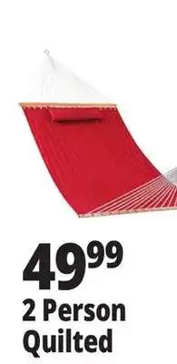 Ocean State Job Lot Quilted 2-Person Hammock Red offer