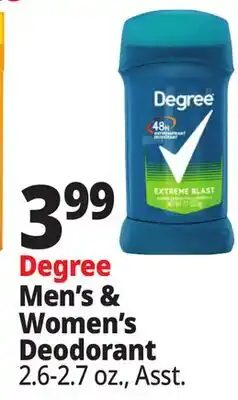 Ocean State Job Lot Degree Extreme Blast Antiperspirant Deodorant 2.7 oz offer