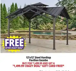 Ocean State Job Lot 12' x 12' Steel Hardtop Pavilion offer