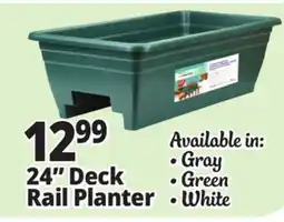 Ocean State Job Lot Green Deck Rail Planter 24 offer