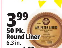 Ocean State Job Lot Baker's Choice Round Air Fryer Liners 50 Count offer