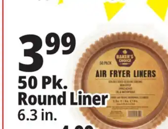 Ocean State Job Lot Baker's Choice Round Air Fryer Liners 50 Count offer
