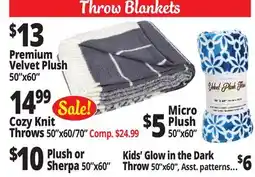 Ocean State Job Lot Throw Blankets offer