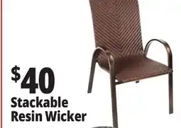 Ocean State Job Lot Outdoor Living Accents Resin Wicker Stackable Chair offer