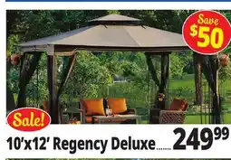 Ocean State Job Lot Regency II 10' x 12' Gazebo with Netting Brown offer