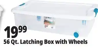 Ocean State Job Lot Sterilite Wheeled Latch Top Storage Box 56 Qt offer