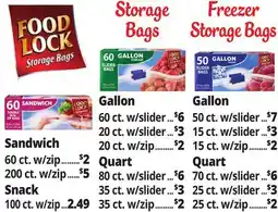 Ocean State Job Lot Food Lock Storage Bags offer