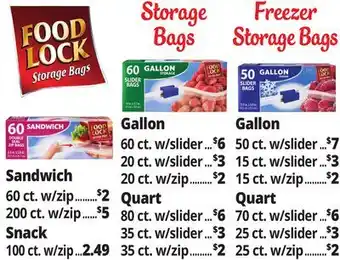 Ocean State Job Lot Food Lock Storage Bags offer