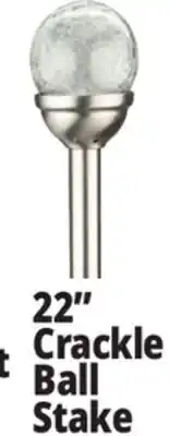 Ocean State Job Lot Solar Crackle LED Garden Stake 22 offer