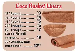Ocean State Job Lot Coco Basket Liners offer