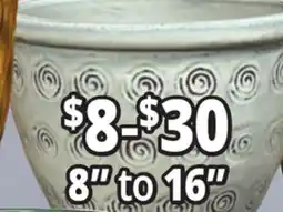 Ocean State Job Lot 8 to 16 Outdoor Glazed Ceramic Planters offer