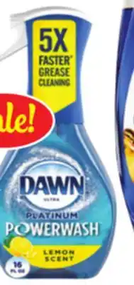 Ocean State Job Lot Dawn Platinum Plus Power wash Dish Spray 16 oz offer
