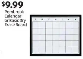 Aldi Pembrook calendar or basic dry erase board offer