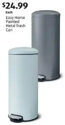 Aldi Easy home painted metal trash can offer