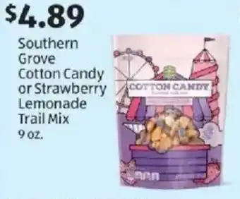 Aldi Southern grove cotton candy or strawberry lemonade trail mix offer