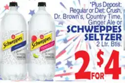 Bravo Supermarkets SCHWEPPES SELTZER offer