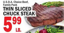 Bravo Supermarkets THIN SLICED CHUCK STEAK offer