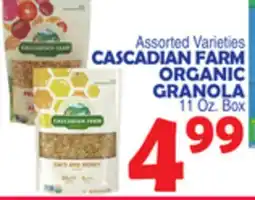 Bravo Supermarkets CASCADIAN FARM ORGANIC GRANOLA offer