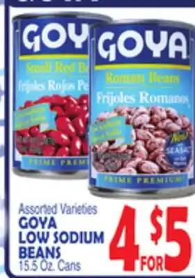 Bravo Supermarkets GOYA LOW SODIUM BEANS offer