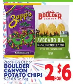 Bravo Supermarkets BOULDER CANYON POTATO CHIPS 5.25-6.5 Oz. Bag offer