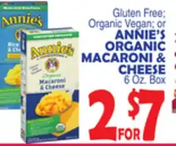 Bravo Supermarkets ANNIE'S ORGANIC MACARONI & CHEESE offer