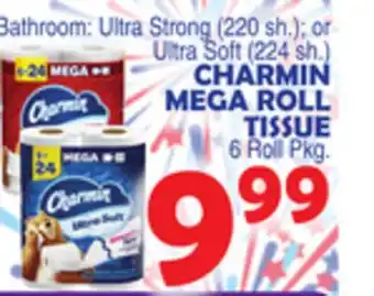 Bravo Supermarkets CHARMIN MEGA ROLL TISSUE offer
