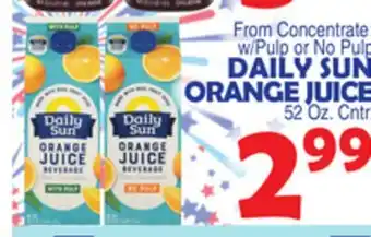 Bravo Supermarkets DAILY SUN ORANGE JUICE offer