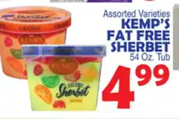 Bravo Supermarkets KEMP'S FAT FREE SHERBET offer