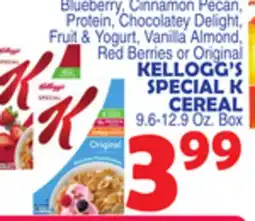 Bravo Supermarkets KELLOGG'S SPECIAL K CEREAL offer
