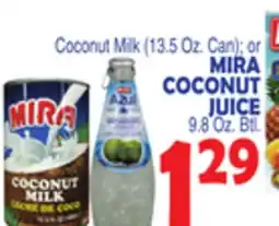 Bravo Supermarkets MIRA COCONUT JUICE offer