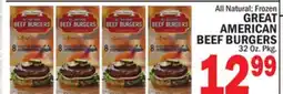 Bravo Supermarkets GREAT AMERICAN BEEF BURGERS offer
