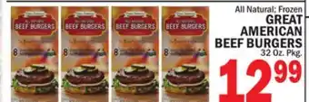 Bravo Supermarkets GREAT AMERICAN BEEF BURGERS offer