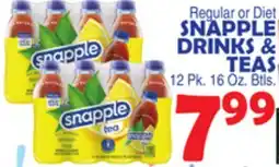 Bravo Supermarkets SNAPPLE DRINKS & TEAS offer
