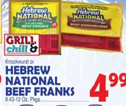 Bravo Supermarkets HEBREW NATIONAL BEEF FRANKS offer