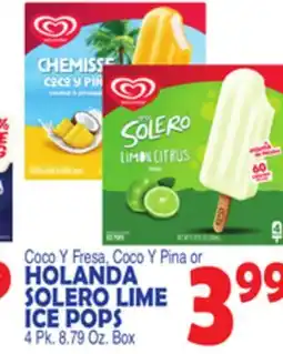Bravo Supermarkets HOLANDA SOLERO LIME ICE POPS offer