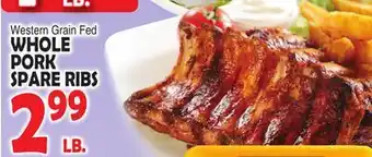 Bravo Supermarkets WHOLE PORK SPARE RIBS offer